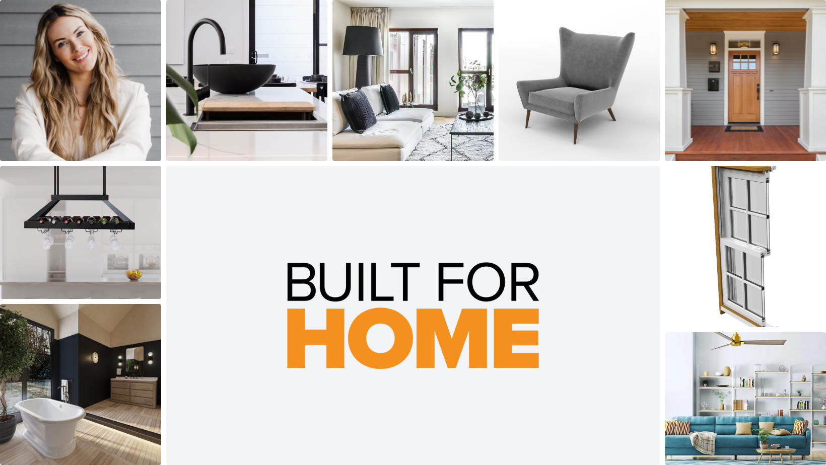 Built for Home Product Guide Listing Image shows multiple home settings and products for ideas and inspiration.