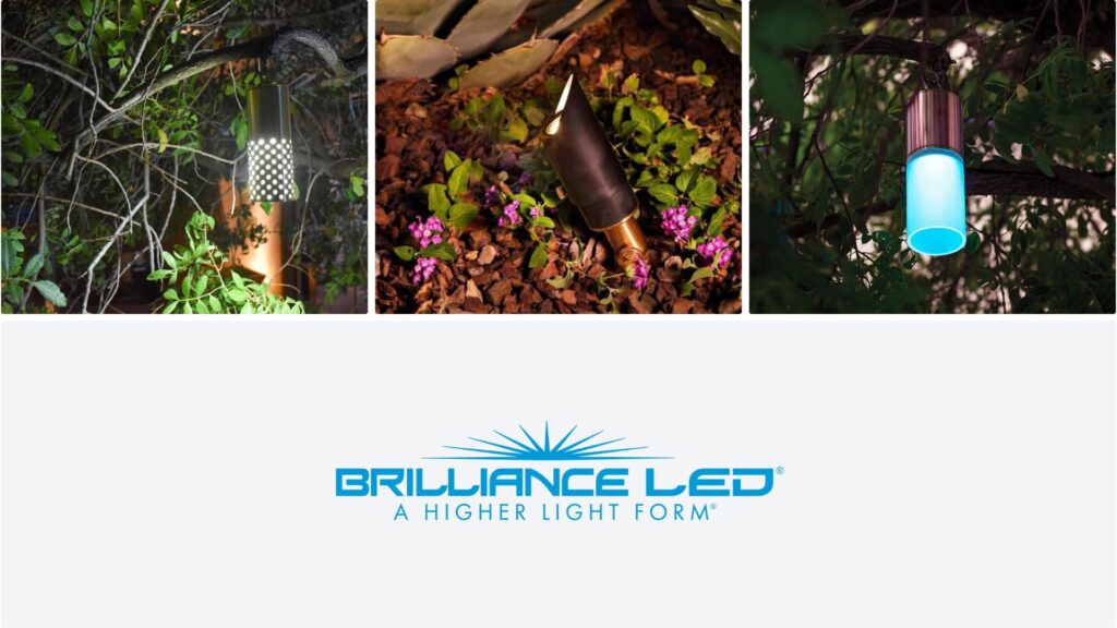 three different tipes of led lamps outdoors