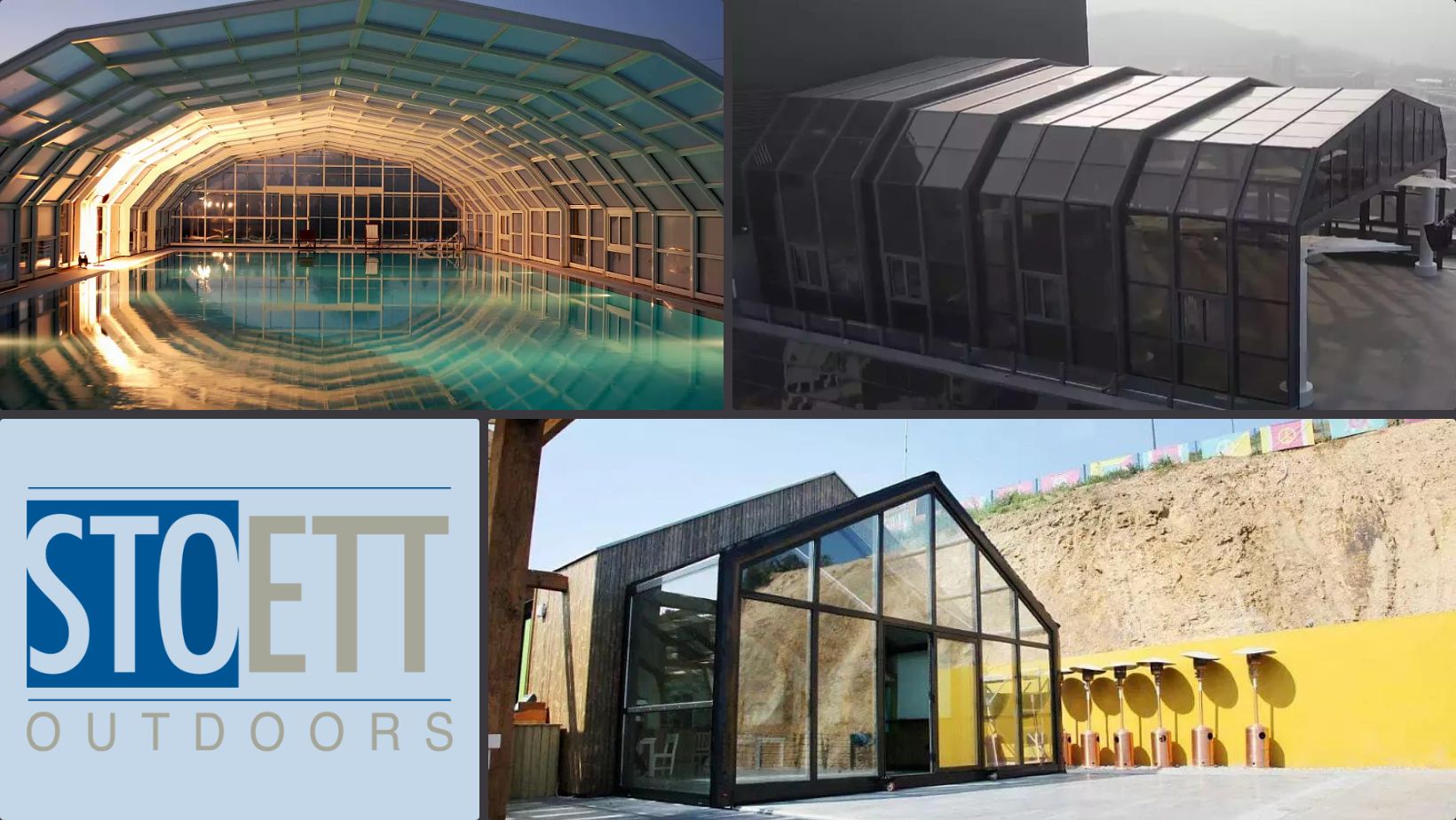 Retractable screens and enclosures by Stoett Outdoors used in residential outdoor spaces