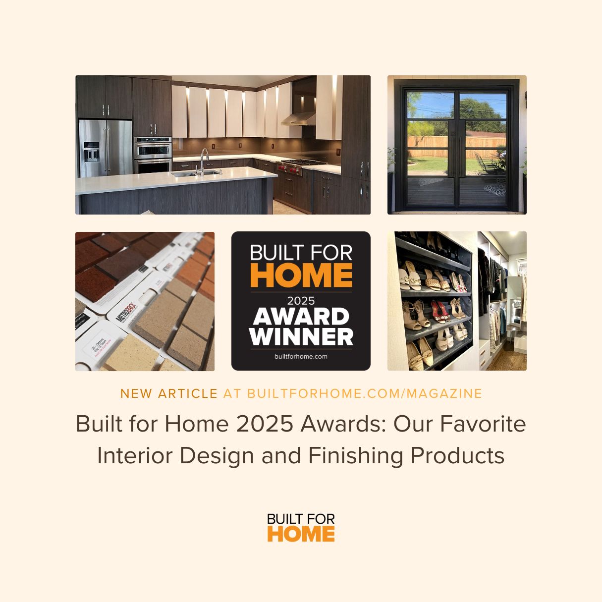 2025 Built for Home Interior Design & Finishing Product Awards